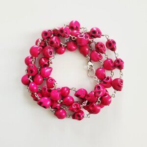 SKULL NECKLACE--36" INCH